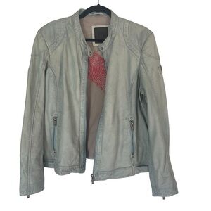 Mauritius XXL Lamb Leather Jacket Women's Moto Zip Bikercore